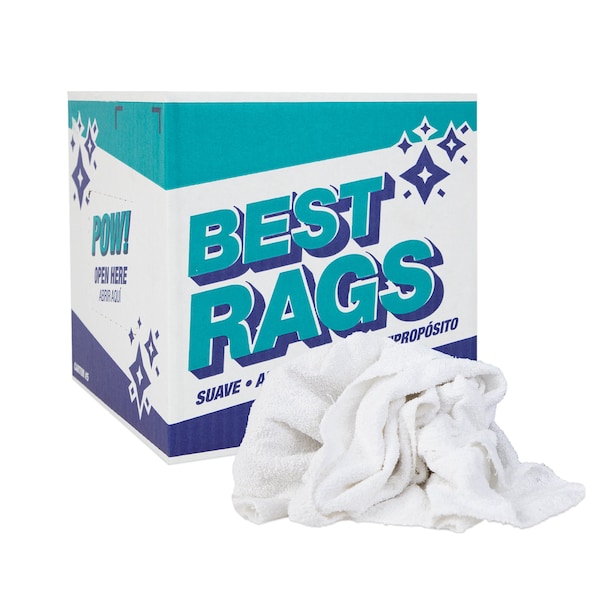 Wall Washing Terry Wipers - White 5 lb box